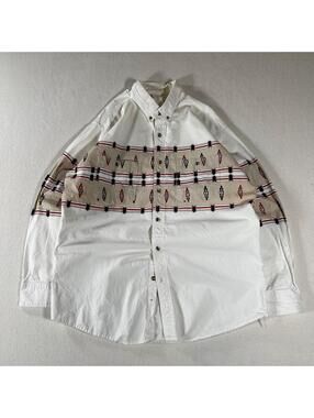 Vintage Express Rider SouthWestern Button Up Shirt Aztec